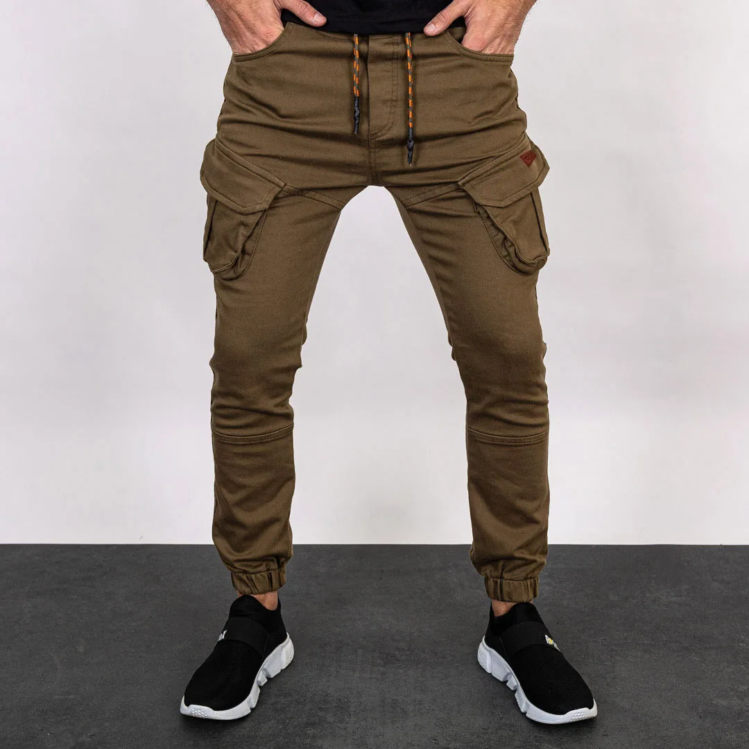 2021 New Solid Color Casual Trousers Men\'s Footwear Overalls Pants  Sports