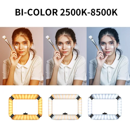 Imagen 2 del producto Ulanzi-Anillo de luz U-200 para fotografía, luz Led para vídeo, cámara bicolor con clip para teléfono, Zapata fría para Youtube, lámpara de aparejo en vivo