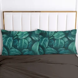 3D HD 1pc Pillow cover 50x75 50x70 50x80 Pillow case Bedding Pillowcase Pillowcover decorative for home nordic Green leaves