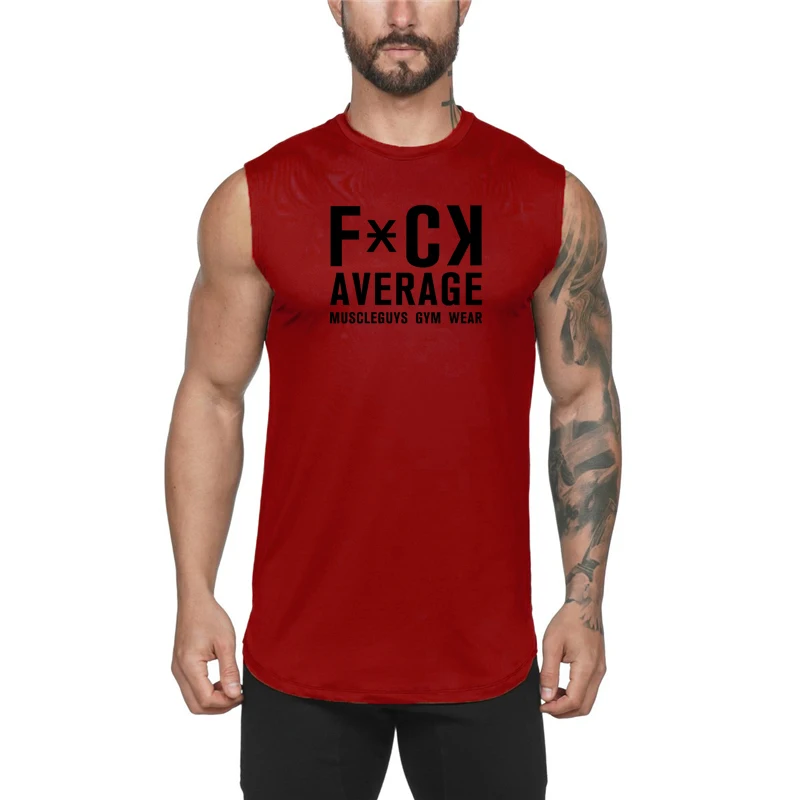 Mens Workout Brand Tank Top Cotton Gym Casual Clothing Bodybuilding Fitness Sports Fashion Sleeveless Vest Muscle Undershirt