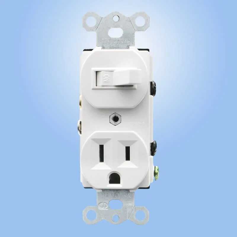 

Single-Pole Toggle Switch/Receptacle 15 AMP 125V/277V Switch Receptacle,Embedded UL approved Wall Switch Socket
