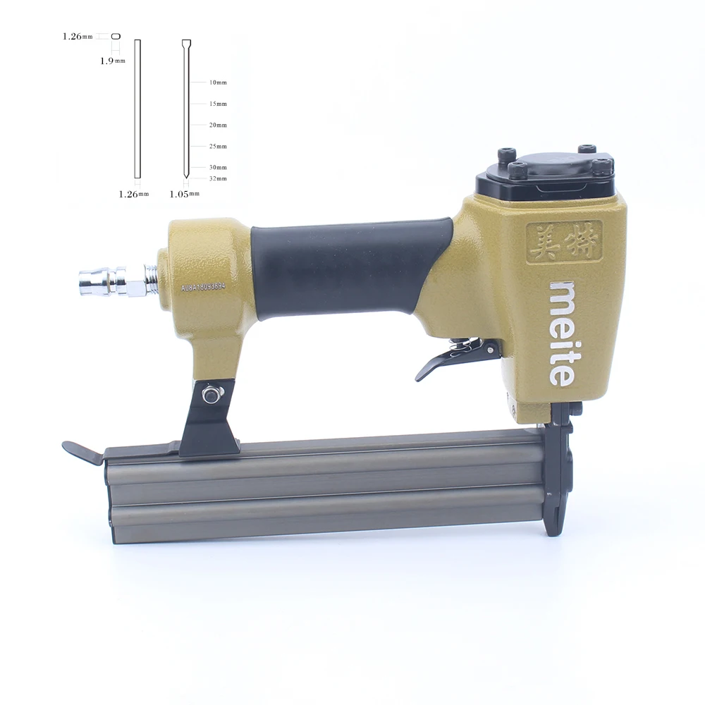 Meite F32 Pneumatic Brad Nailer Gun Air Stapler Tools for Decoration/Leather/Shoes