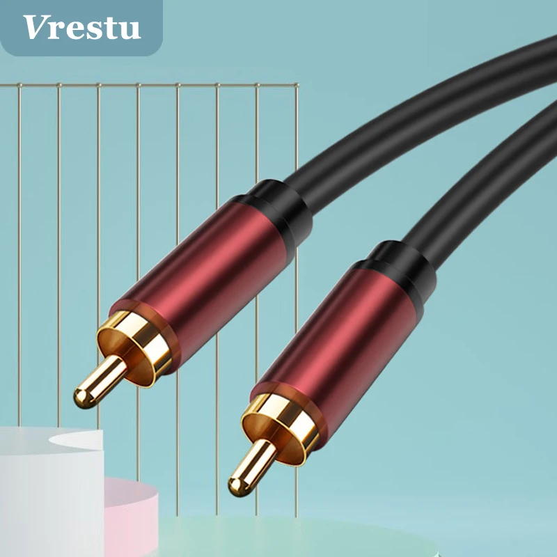 RCA to RCA Cable Connector Coaxial Bass Audio Cable RCA Stereo Aux Wire for TV CD DVD VCD Radio Sound Amplifier Console Speaker