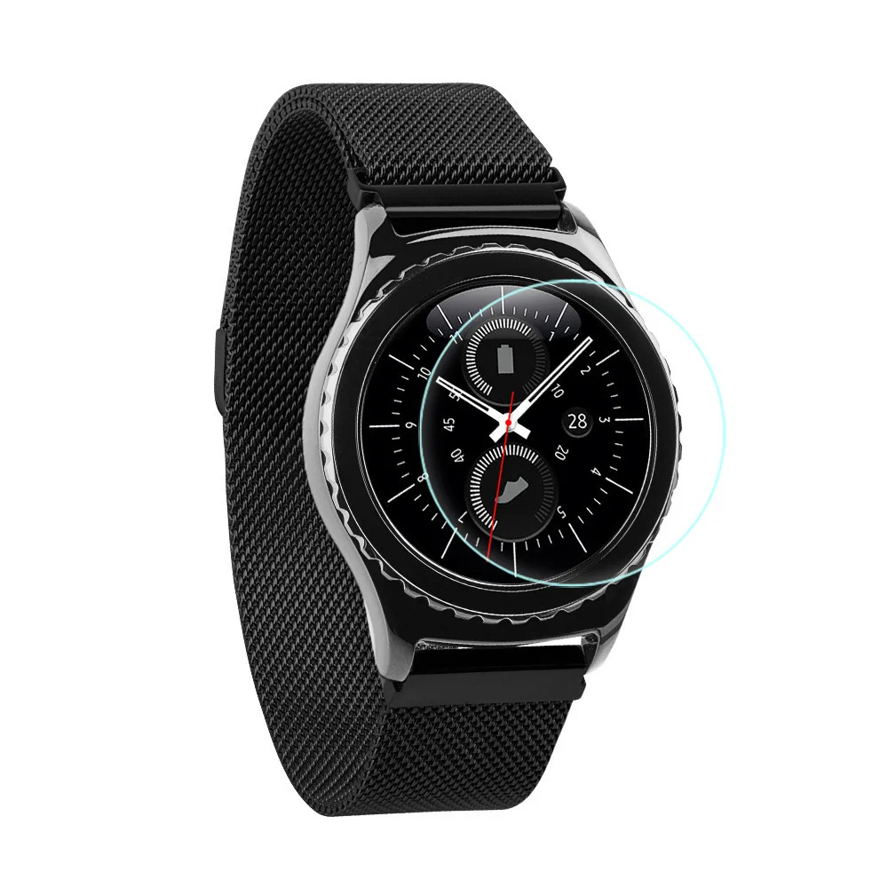 Vidro temperado para samsung gear s3 frontier, película protetora de tela 9h 2.5d para relógio galaxy clássico 46mm 42mm e samsung gear 3