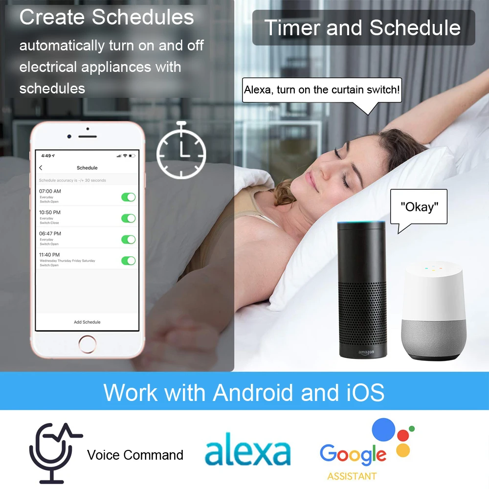 Tuya – interrupteur intelligent pour rideau WiFi, couleur argent, pour volet roulant, moteur électrique, Google Home, Alexa, commande vocale,