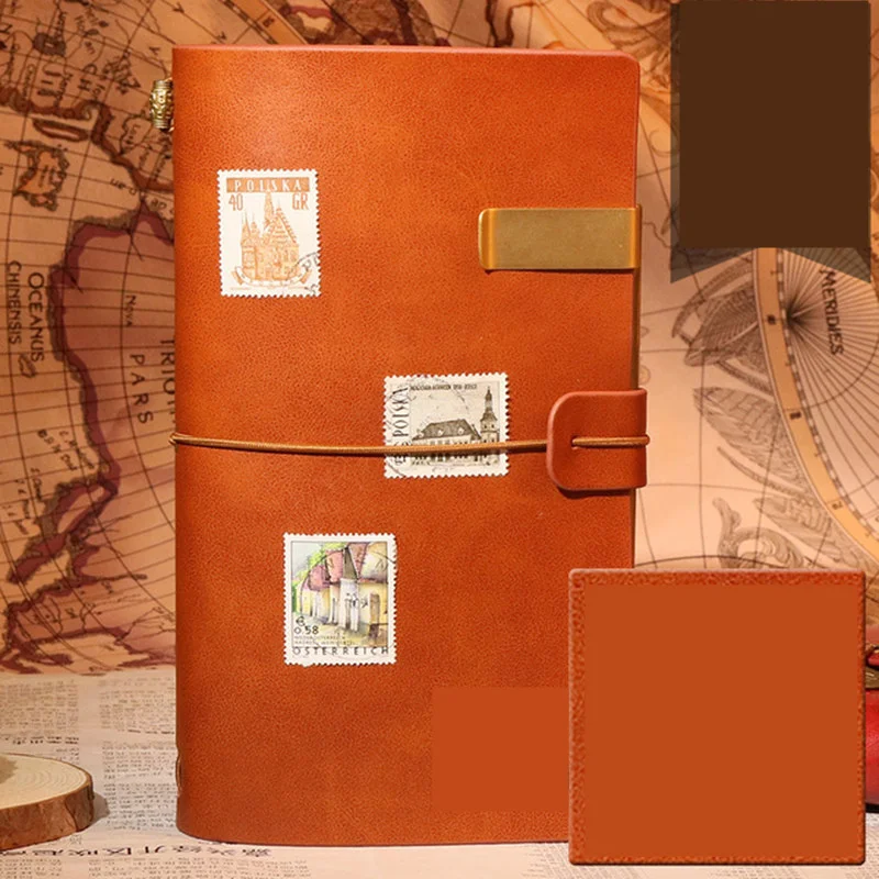 

Travel Journal A6 PU Leather NoteBook Agenda DIY Recording Notepads Planner School Stationery Dot Blank Grid Line Organizer Gift