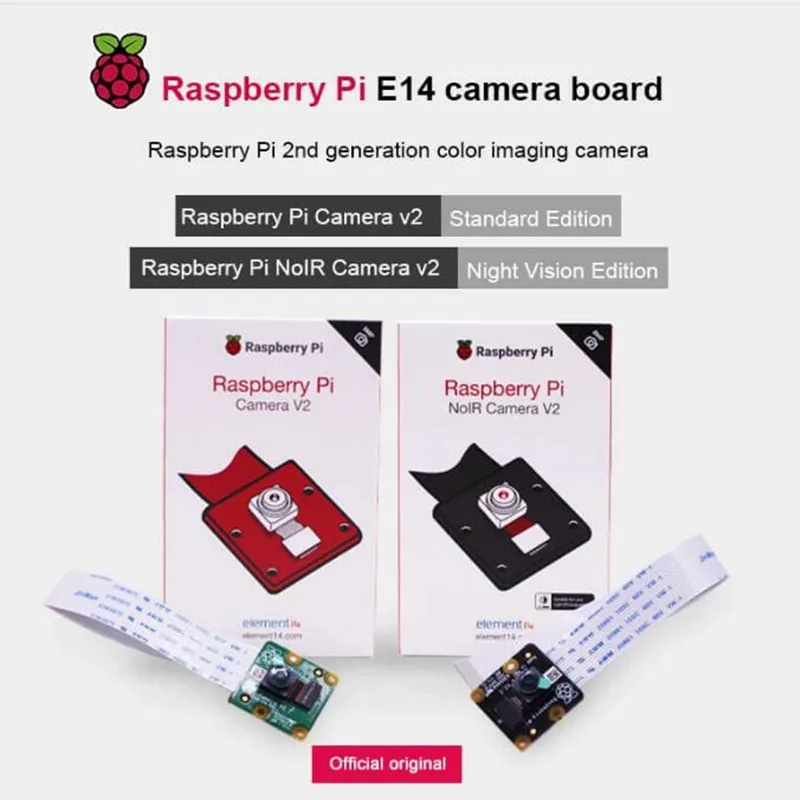 Original Raspberry Pi Camera V2 Module Light-Sensitive Chips 8MP Pixel with IMX219 Image SensonSupport RPI 3b+/PI4