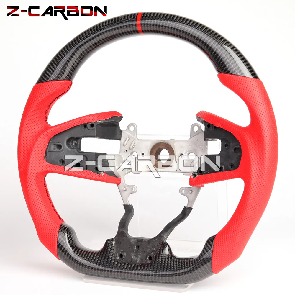 Steering Wheel Fit For Honda 10th Generation Civic Carbon Fiber Perforated Leather