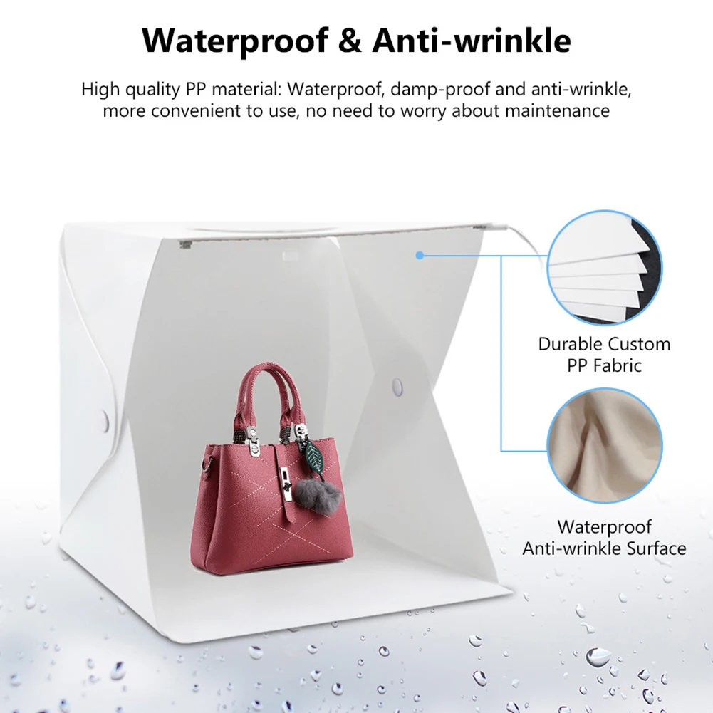 Dual Color Sfondo HA CONDOTTO LA Luce Photography Photo Studio Box di Tiro Softbox Tenda Photo Studio Box