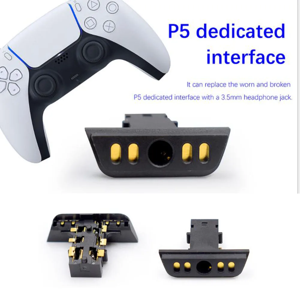 20PCS High quality Headphone Headset Earphone Jack Port Socket Connector for Playstation5 PS5 Controller replacement  Parts