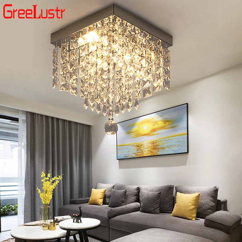 

Crystal Led Ceiling Light Living Room Decoration Modern Chandelier Indoor Lighting Bedroom Ceiling Lamp Plafonniers Dining Room