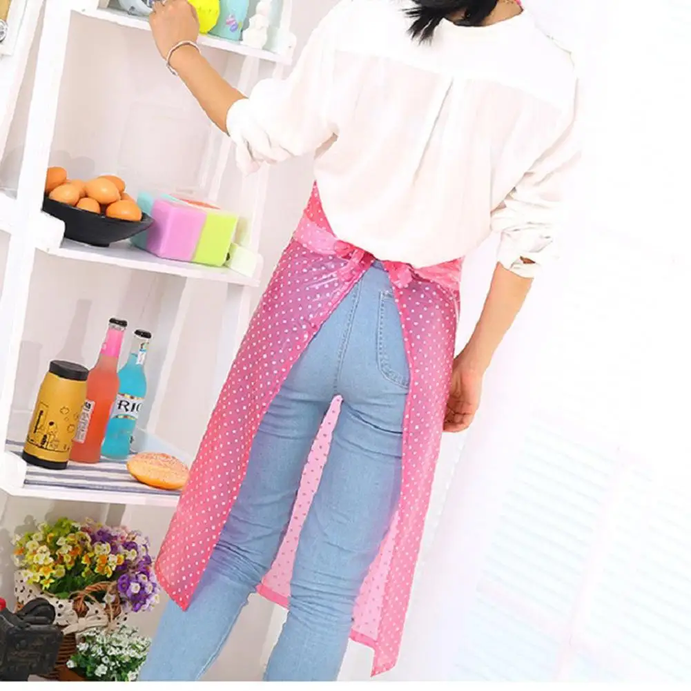 Transparent Acid Resistant Home PVC Simple Anti-Oil Waterproof Dots Kitchen Apron Cleaning Product Accessories random delivery