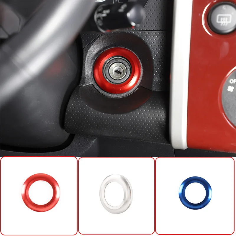 

For Toyota FJ Cruiser 2007-2021 Aluminum Car Ignition Switch Keyhole Decorative Ring Protection Ring Car Interior Accessories