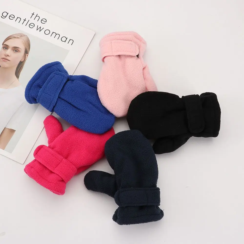 

Fashion Candy Color Kids Boy Girls Winter Mittens Outdoor Hand Warmers Childrens Gloves Lined with Fleece