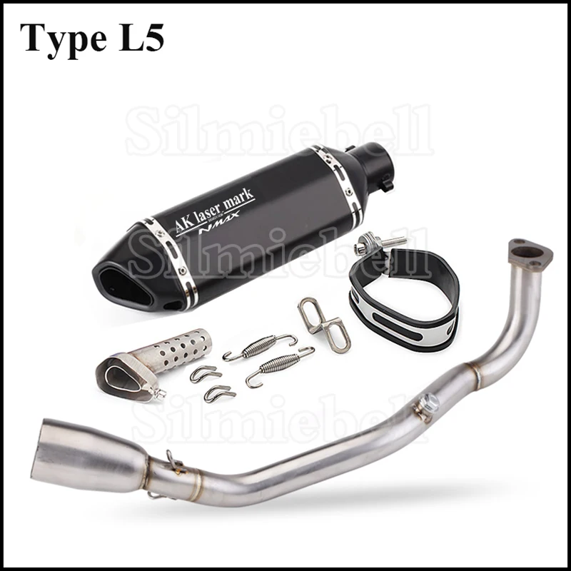 Slip on Motorcycle Exhaust Muffler System laser AK Escape Moto DB killer For Yamaha NMAX 125 NMAX 155 NMAX125 NMAX155 2020 2021