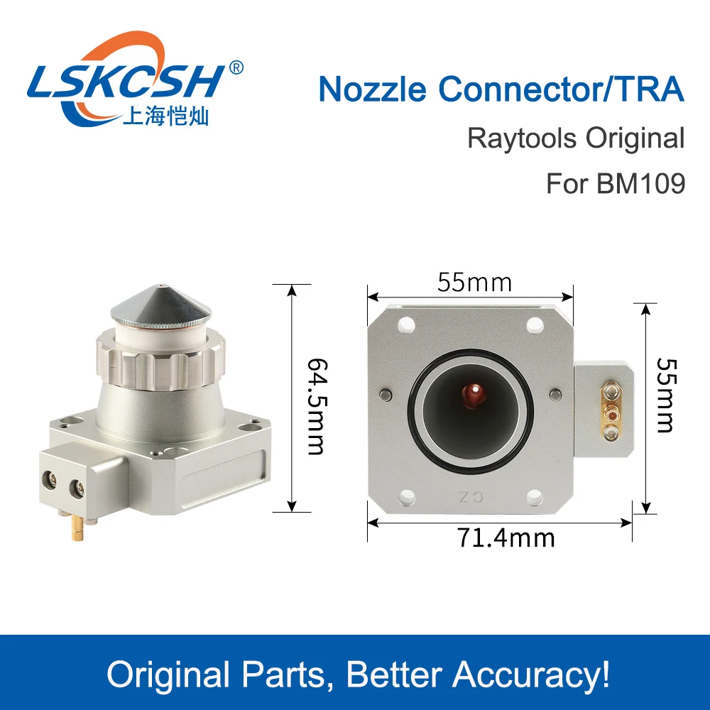 Imagem -03 - Lskcsh-bico Conector Cerâmico Original Raytools Bico de Conector Tra para Raitools Cabeça de Corte a Laser de Fibra Têxtil Bm109