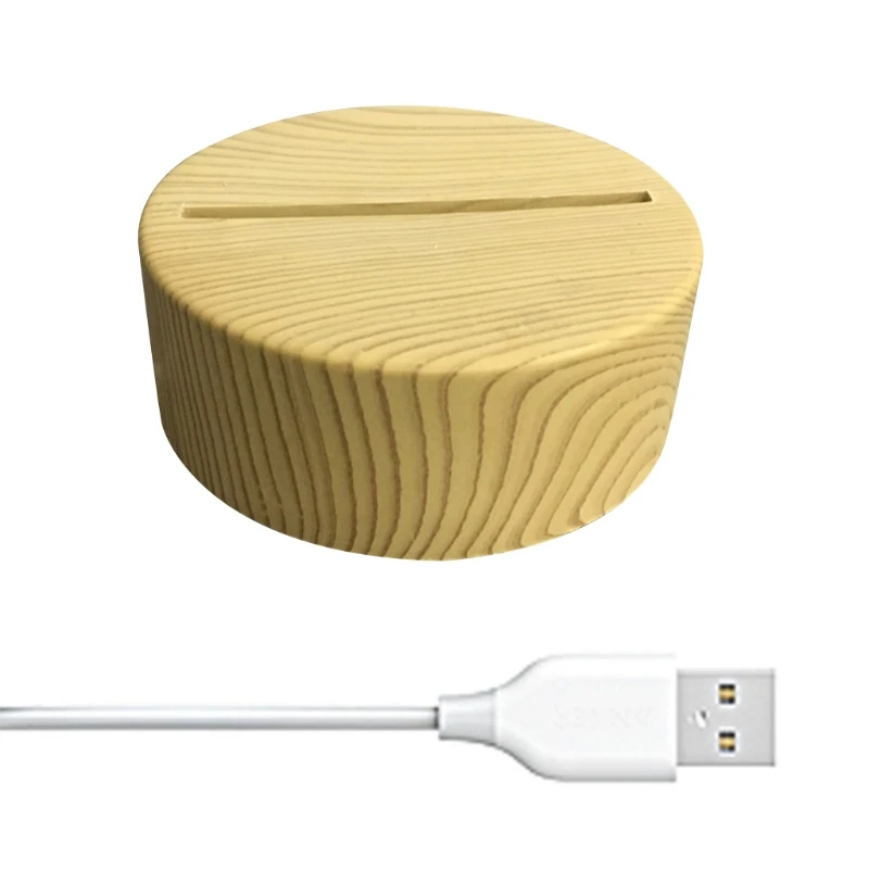 Vòng Tay Trang Trí Ban Đêm Đèn Đứng LED 3D Tinh Thể Nhựa Thủy Tinh Nghệ Thuật & Nbsp Căn Cứ