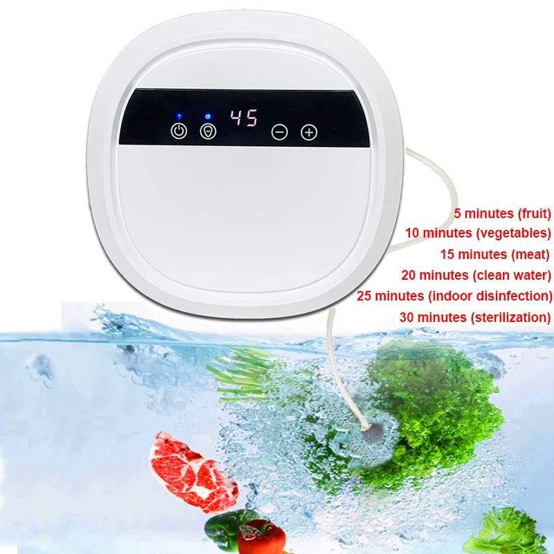 Ozone Generator Machine O3 Anion Car Air Purifier Filtration sterilization Negative ion purification Wash Water Oil vegetable