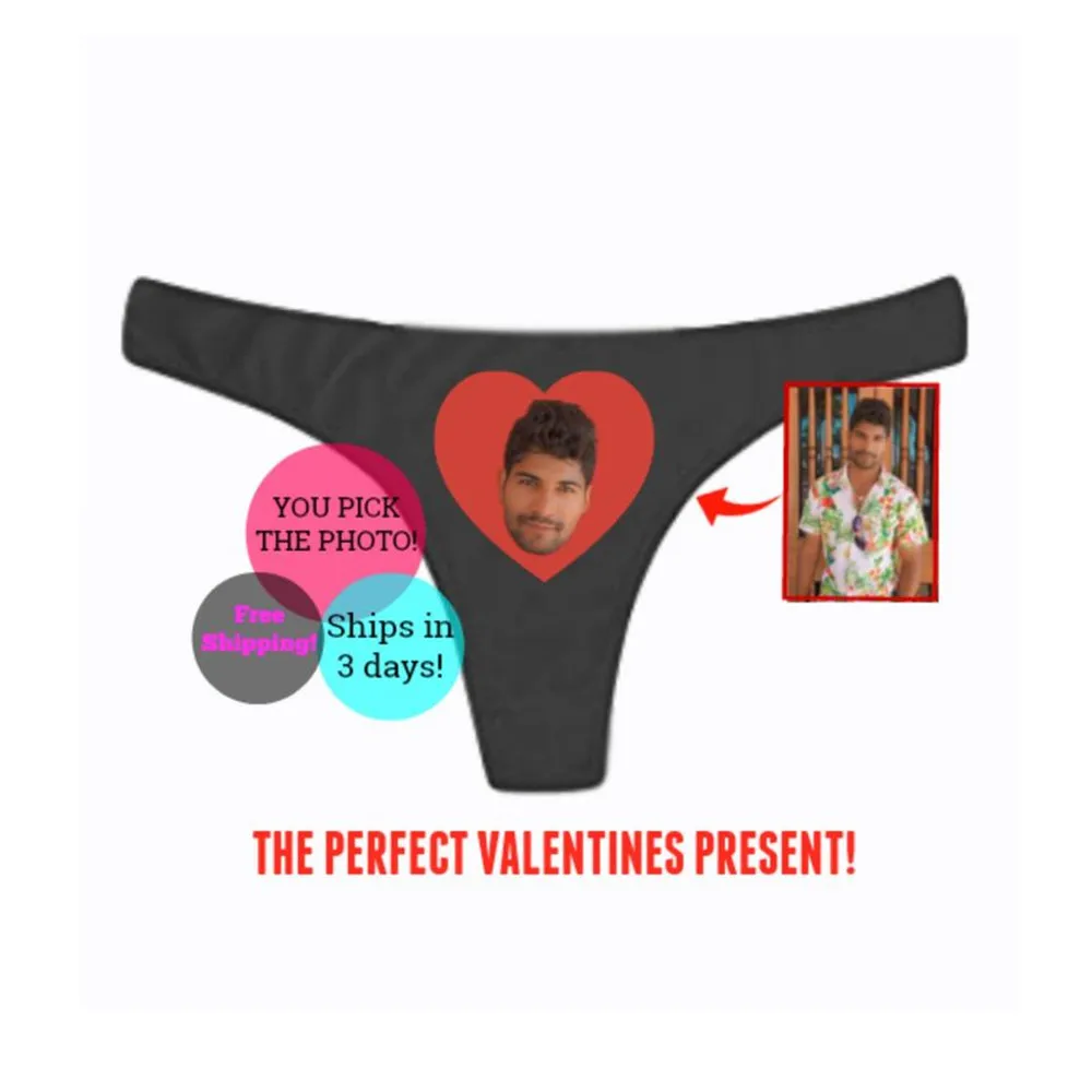 personalized panties for bride to be - bachelorette gift，custom funny valentines gift for her- funny Christmas gift man thong