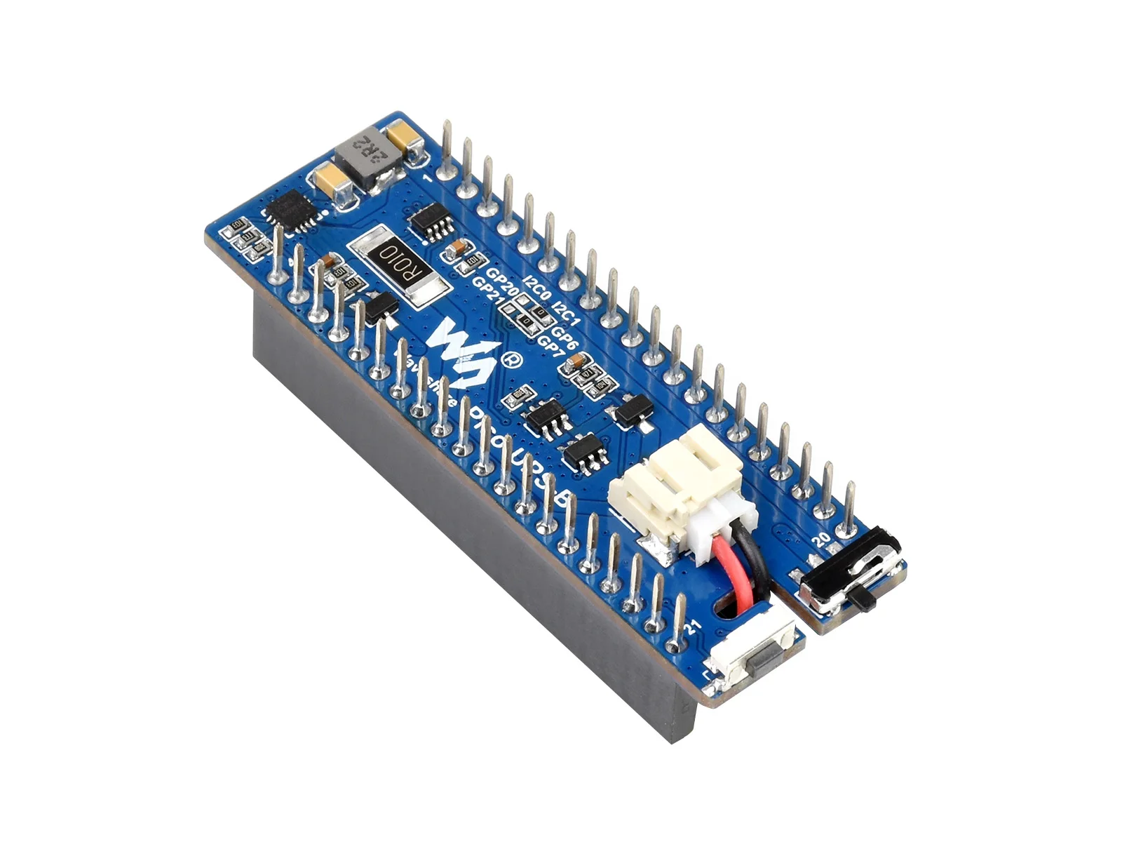 Waveshare UPS Module For Raspberry Pi Pico, Uninterruptible Power Supply, Li-Po Battery, Stackable Design