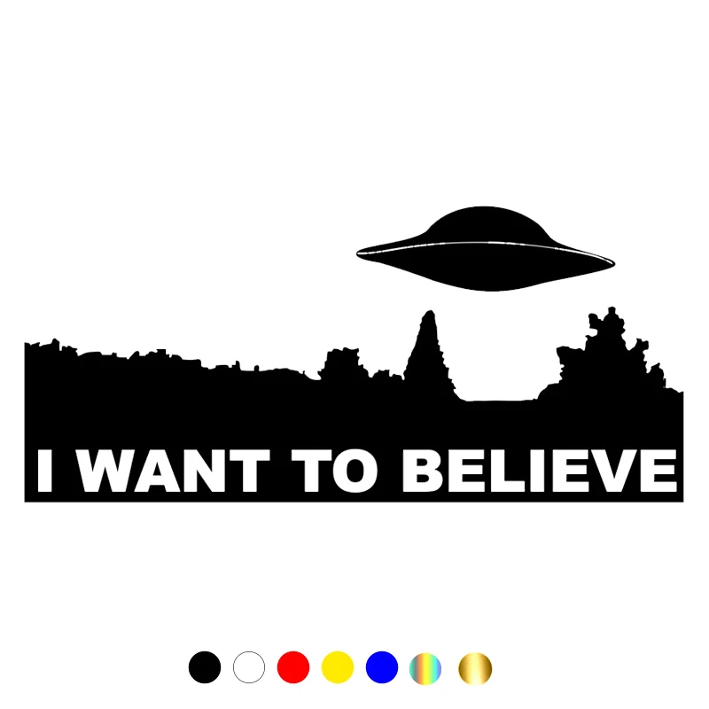 CS-481#10*22.1cm  The X-Files. I want to believe funny car sticker and decal white/black vinyl auto car stickers