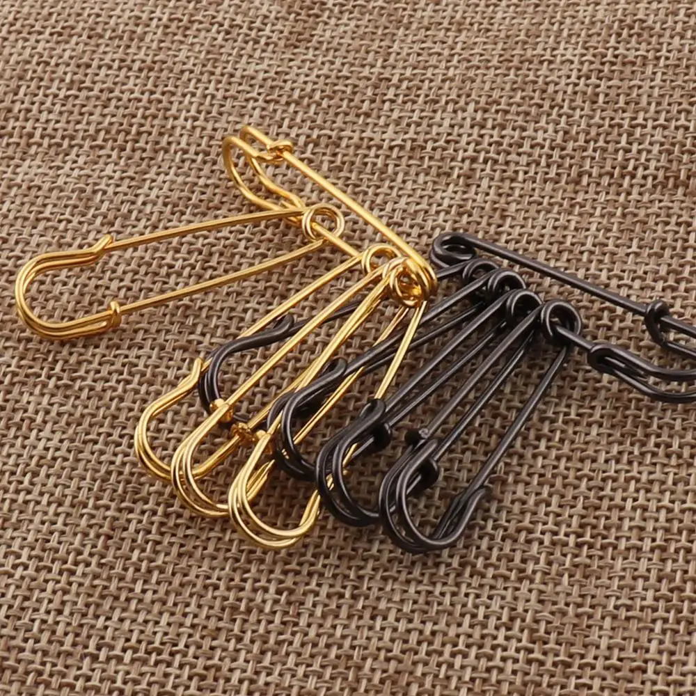 200 PCS Craft Black/Gold Safety Pins,Brooch Stitch Markers Safety Pins,Loops Charms Tag Jewelry Tag-1.5\