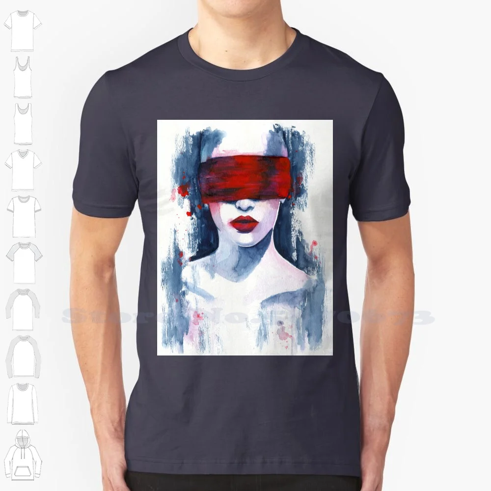 Blind Love Is 100% Cotton T-Shirt Watercolor Cora Girls Love Is Blind