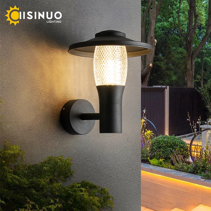 Outdoor Wall Light IP65 Waterproof LED Garden Light Energy-Saving Durable Aluminum Alloy Exterior Lighting for Villa Balcony Dec