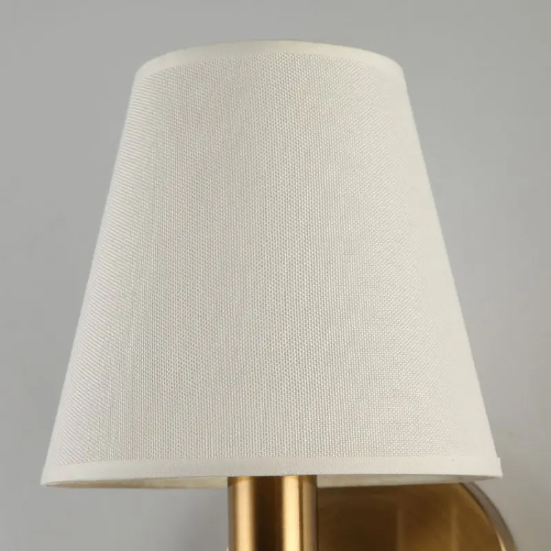 

European Wall Lamp Fabric E14 Wall Lamp Bedroom Bedside Lamp Modern Simple Living Room Hotel Study Room Corridor Lamp