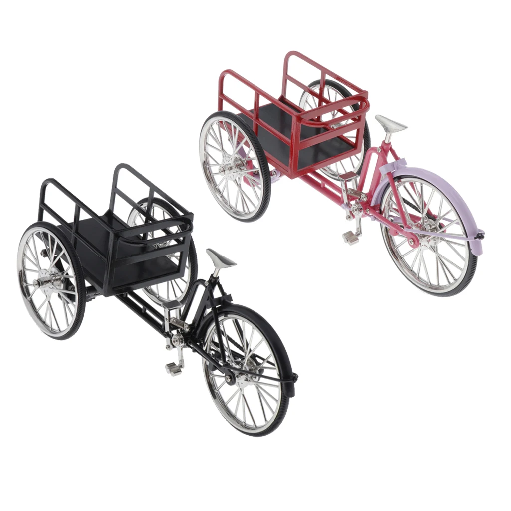 1:10 Scale Alloy Tricycle Model Racing Bike Decor Toy for Home/Cafe/Store