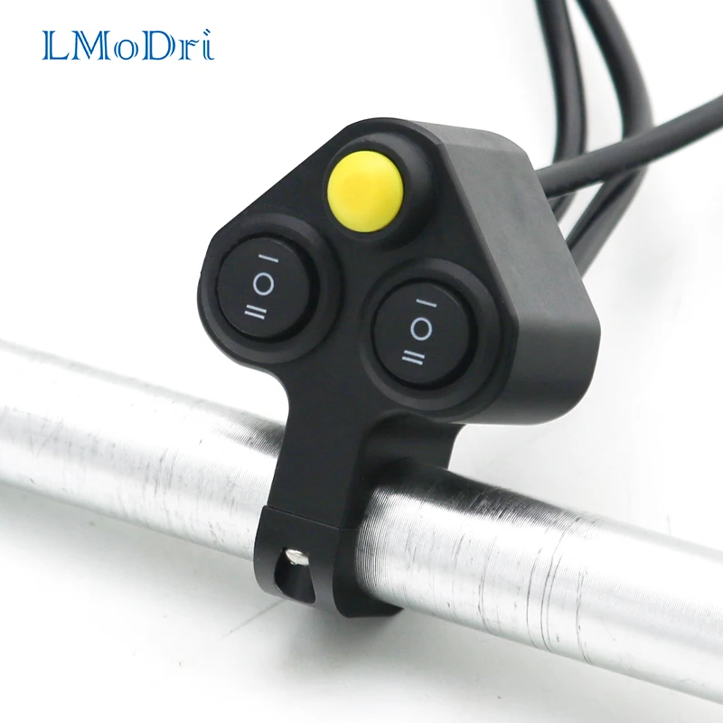 

LMoDri Motorcycle Handlebar Switch 7/8 22mm Headlight Hazard Brake Fog Light ON Off Switches Handlebar Switch Double Control