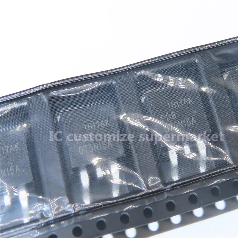 10PCS/LOT FDB075N15A   TO-263 150V 130A SMD Triode