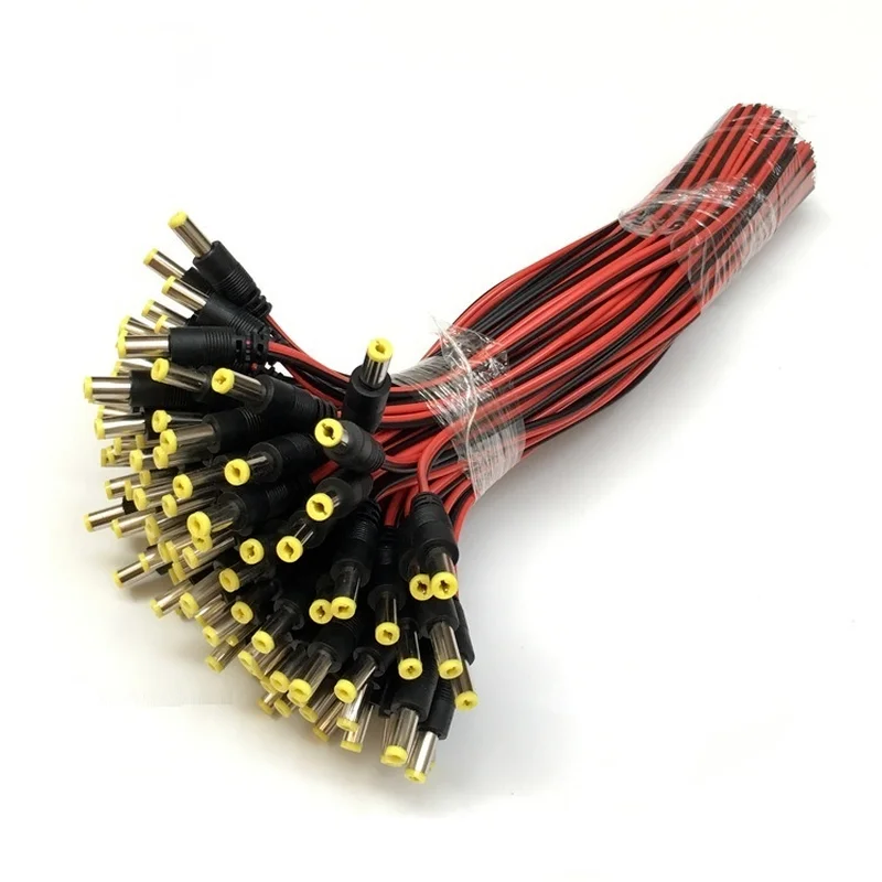 Cable macho Dc 5,5 2,1mm DC Power centralizado cable de alimentación Monitor LED DC Power Tuning Fork Head