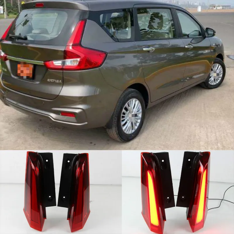 2Pcs LED Reflector Rear Light Additional Brake Light Bumper Light Fog Lamp Taillight For Suzuki Ertiga 2018 2019 2020