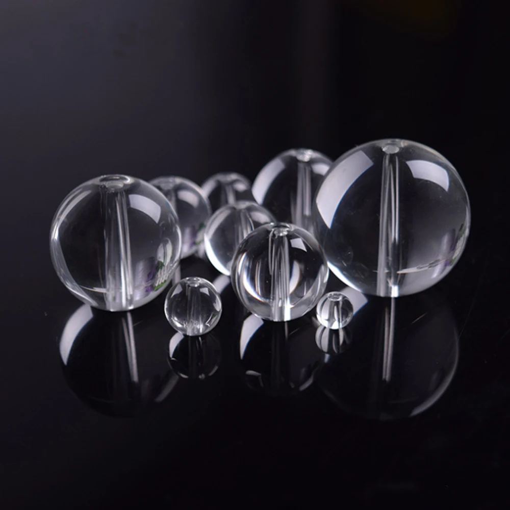 

2019 Window Garland 4mm/6mm/8mm/10mm/12mm/14mm Clear Glass Beads Crystal Round Beads Spacer Decorative Loose Beads for Clothing