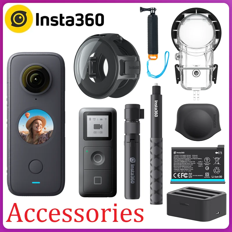 Insta360 ONE X2 Lens Cap / Lens Guard / Charger / Mic Adapter / Dive Case / Carry Case Origianl Accessories One X 2