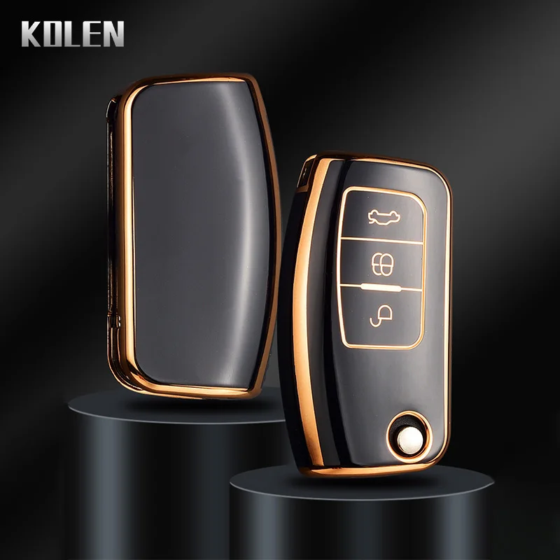Novo TPU Car Remote Key Case Capa Shell Para Ford Focus 2 MK2 Fiesta Kuga Ecosport Fuga Falcon B-Max C-Max Galaxy Acessórios