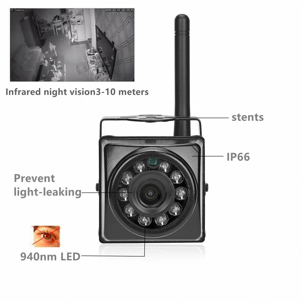 IP66 5MP 8MP 1080P 야간 투시경 야외 IR 박스 미니 와이파이 IP 카메라 오디오 무선 보안 방수 Camhi 새장 버스 로봇