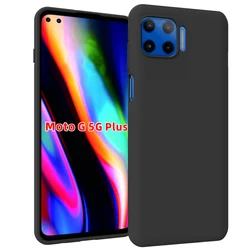 for Moto One 5G Phone Case,Black Matte Non-Slip Skid-proof Soft TPU Silicone Case Cover for Motorola Moto G 5G Plus
