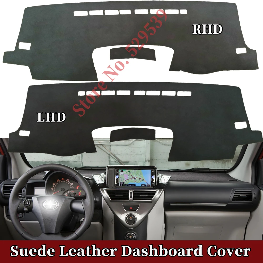 

For Toyota Scion IQ EV 2009-2021 100G J1 1.33 NG Car-styling Suede Leather Dashmat Dashboard Cover Pad Dash Mat Auto Accessories