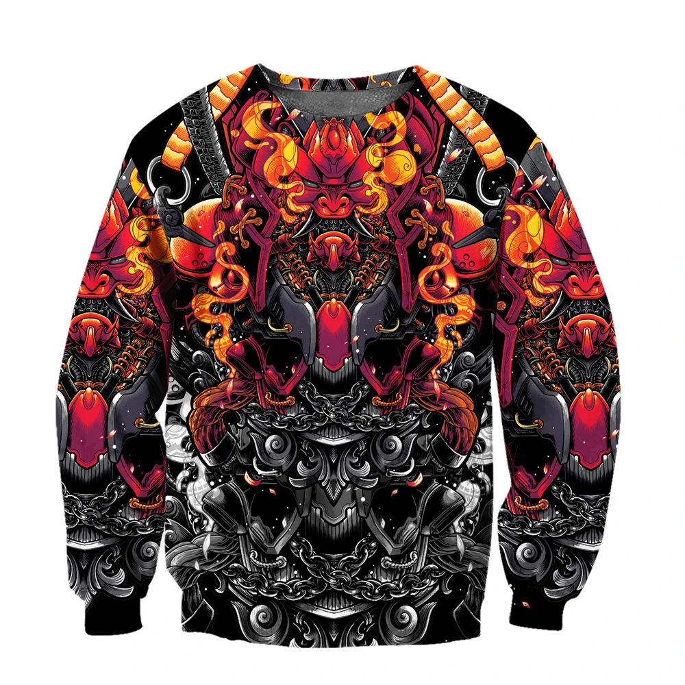 New Fashion Mens Hoodies Beautiful Samurai Armor 3D Printed Unisex Zip Hoodies Casual Harajuku Streetwear DYI305