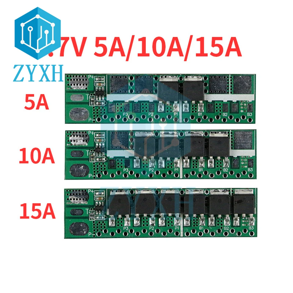 3.7V 1S BMS 5A 10A 15A pojedyncza bateria litowa 18650 płyta ochronna wspólnego portu dla banku mocy/zabawki elektryczne