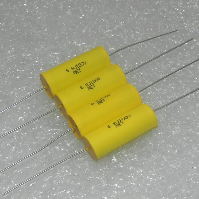 Original new 100% through heart capacitor 100V6.8UF 685J 6.8j100v axial febrile frequency dividing film capacitor (Inductor)