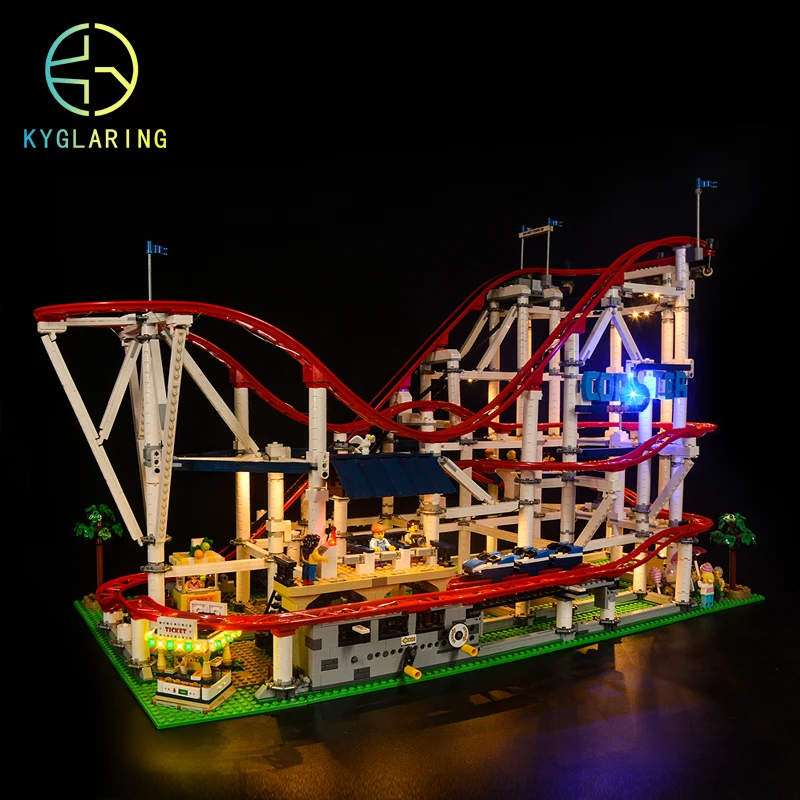 Kyglaring Led Lighting Set DIY Toys For 10261 Creator Roller Coaster Toys Building Blocks Model (Not Included Building Blocks)