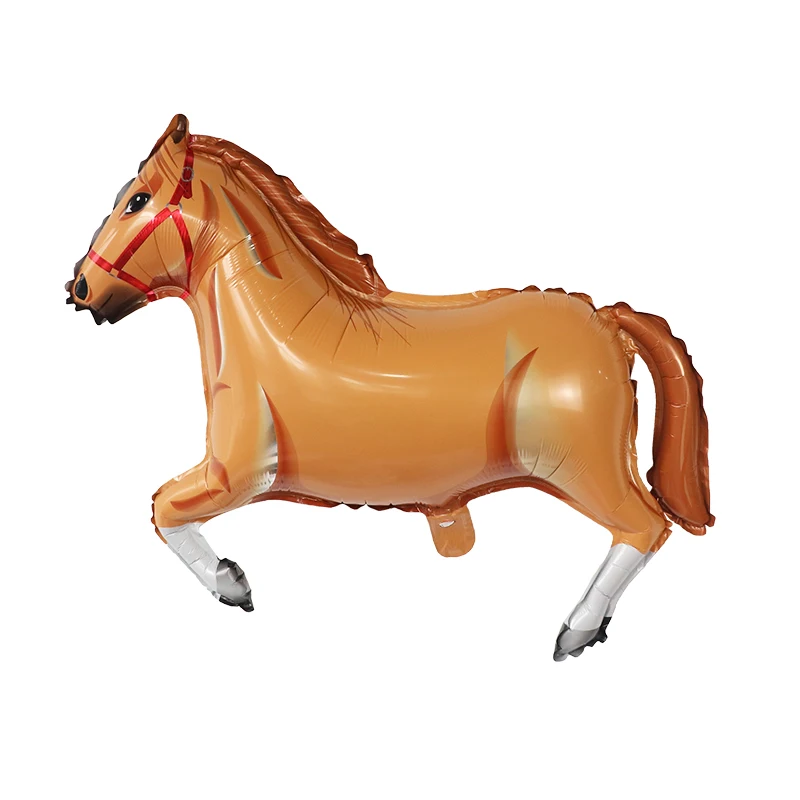 Large Horse Foil Balloon Happy Birthday Party Decoration Cowboy Animal Baby Shower Farm Air Globos Kids InflatableToys Supplies