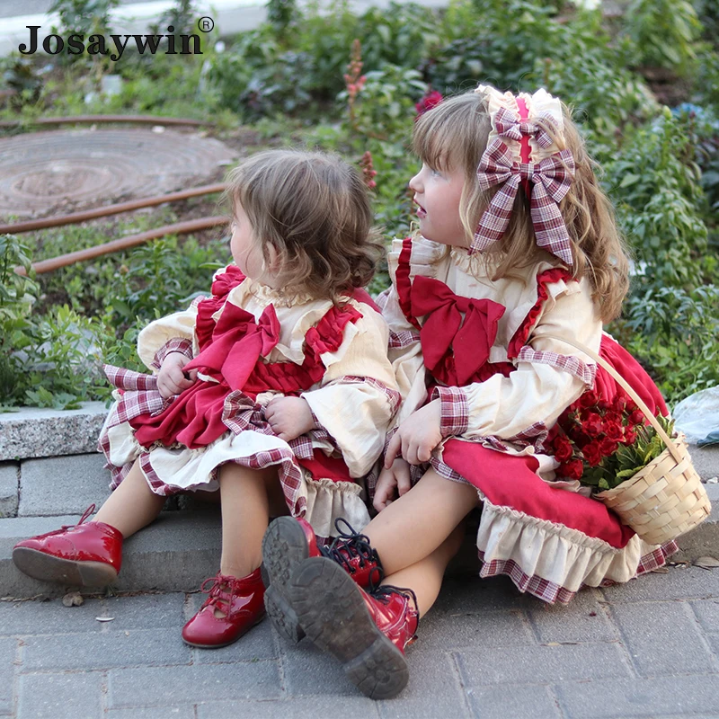 Vestido casual manga comprida feminino, vestido de casamento infantil, Bebé, Vestido de baile, Princesa vestido de festa, Lolita, Outono