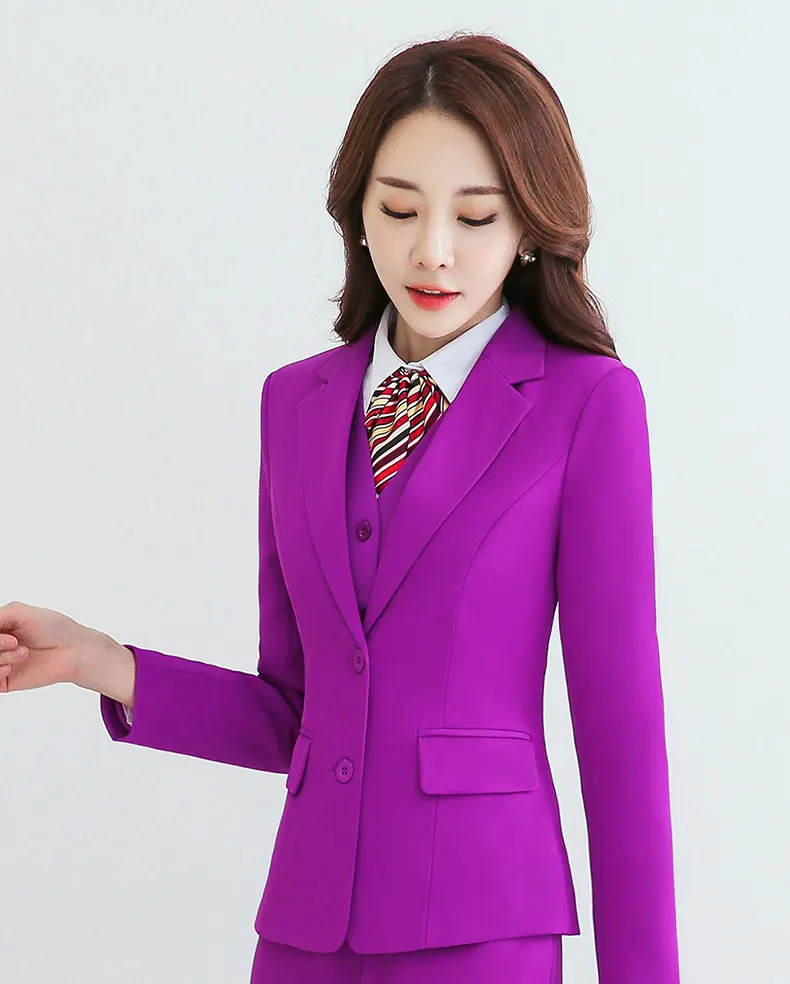 IZICFLY New Style Autumn Spring Jacket Women Elegant Fashion Slim Long Sleeve Business Blazer Office Outwear Red