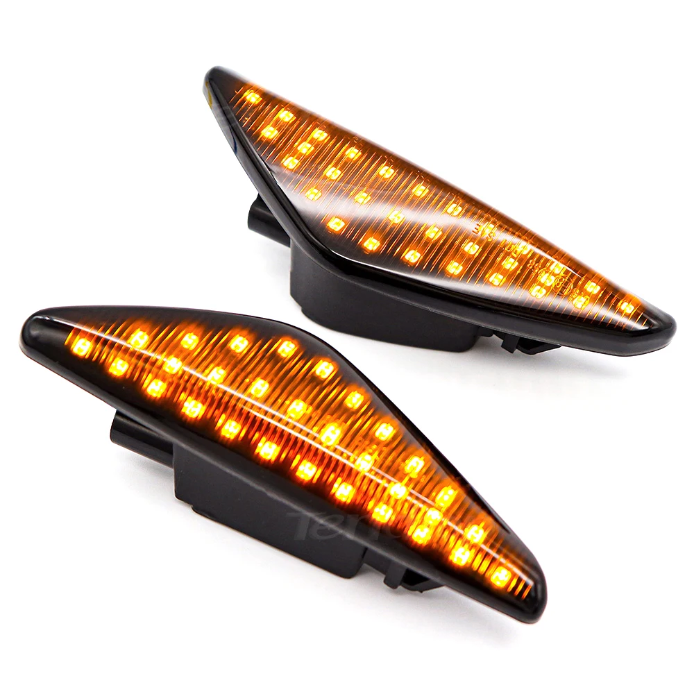 2pcs LED Dynamic Turn Signal Light Fender Front Side Marker Lamps For BMW X3 F25 X5 E70 X6 E71 E72 2008-2014 Car Accessories