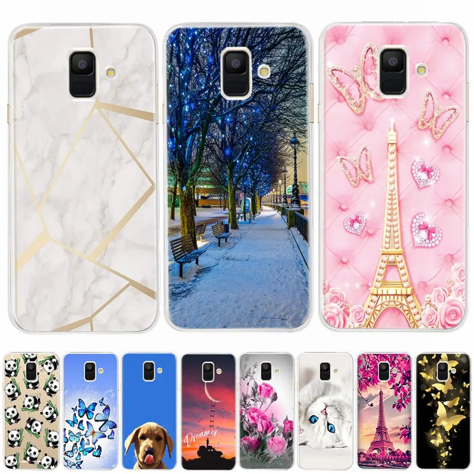 For Funda Samsung A6 2018 Case A600F Soft Silicone TPU Back Cover Phone Case For Samsung Galaxy A6 Plus 2018 A605 A605F A 6 Case