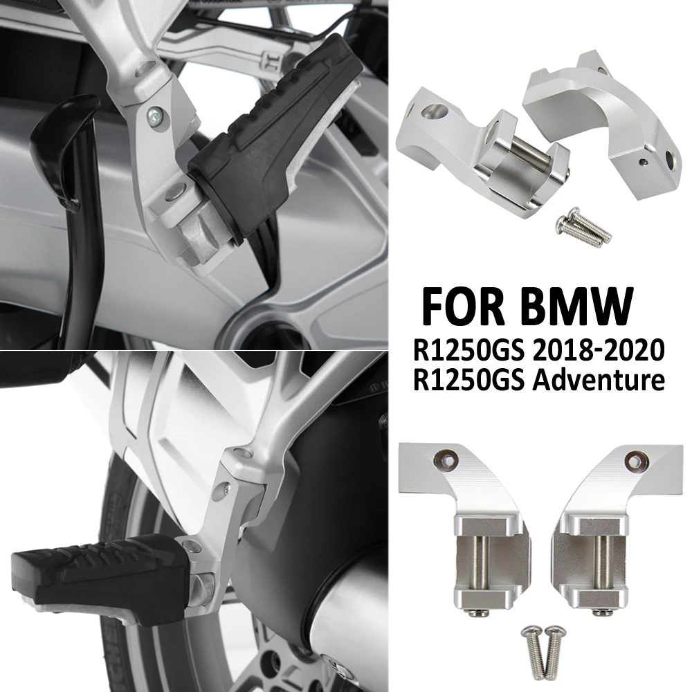 

NEW Motorcycle Silver Foot peg Passenger Footpeg Lowering Kit For BMW R1250GS Adventure R 1250 GS ADV 2018 2019 2020